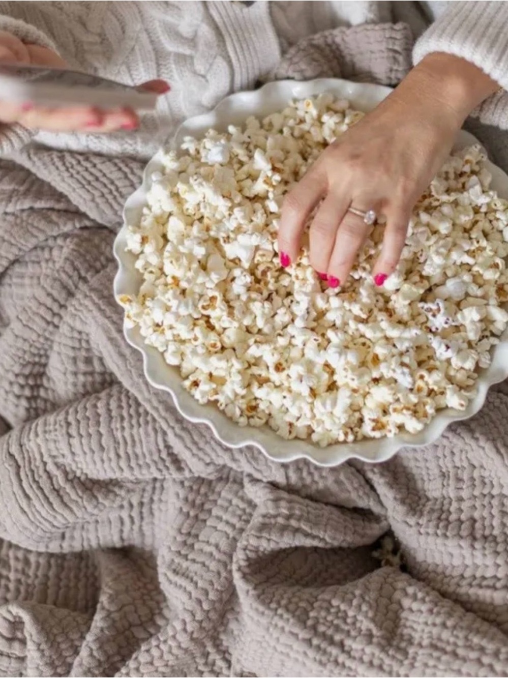 Tuck for the Jilly Box Muslin Throw Blanket in Driftwood Taupe